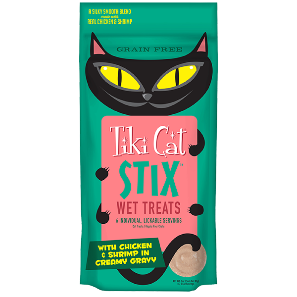 Tiki Cat Stix Treats Chicken & Shrimp Mousse-3 Oz 1 Pouch 6pcs